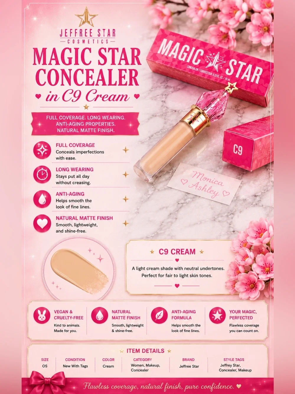 Jeffree Star Magic Star Concealer in C9 Cream